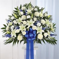 Blue & White Standing Basket