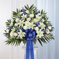 Blue & White Standing Basket