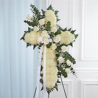 Peace & Prayers Standing Cross White