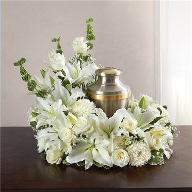 Cremation Wreath All White