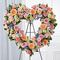 Always Remember™ Floral Heart Tribute- Pastel