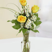 3 Yellow Roses Bouquet