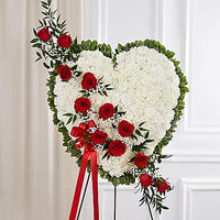 Always in My Heart™ Floral Heart- Red & White