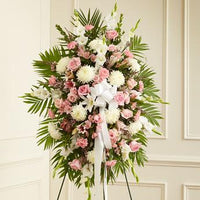 Pink and White Sympathy Standing  Spray