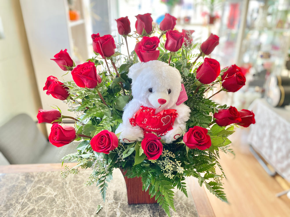 20 Roses and teddy
