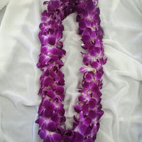 Double Purple  Orchid Lei