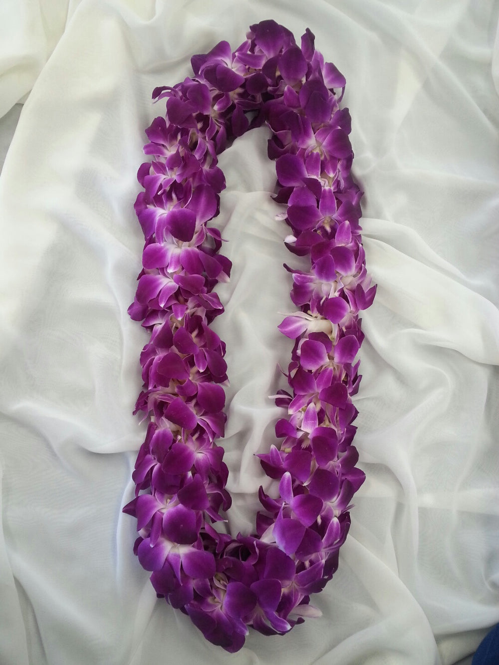 Double Purple  Orchid Lei